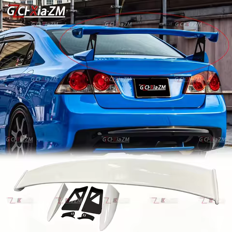 For Honda 8th Civic FD2 TYPE-R 2005-2011 Rear Spoiler Trunk Lid MUGEN Diffuser Exterior Body Accesso