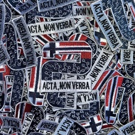 Acta Emblem Embroidered Patch, NON VERBA A4 | Size 7,5 x 8 cm BY RESTATUID