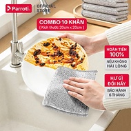 Khăn Lưới Rửa Chén Bát, Lau Bếp Sợi Kim Loại, Miếng Cọ Rửa Đa Năng, Giẻ Rửa Bát Đĩa, Xong Nồi 2 Tron