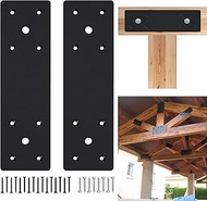 Pergola Flat Brackets 10" x 3",I-Shape Straight Joining Brackets for 4 x 4 or 6 x 6 Lumber,Heavy Dut