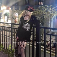 y2k y2k Hat Millennium Style Asian Culture Girl "Punk Rabbit" Black Red Rabbit Ear Forward Bow Chris