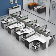 【FYS】Desk 6 People 4 People Financial Work Position Screen Card Position Staff Desk Chair Combinatio