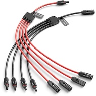 CASMAN Solar Panel Connectors Y Branch 1 to 4 Parallel PV Adapter Cable Tool-Free, Extra Long Solar 