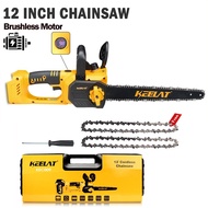 KEELAT KEC009 Cordless Chainsaw 12 Inch Electric Brushless Saw MT Bateri With LED Mini Chainsaw Batt