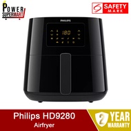 Philips HD9280 Essential Airfryer XL. Rapid Air Technology. 1.2kg, 6.2L Capacity. Safety Mark Approved. 2 Year Warranty.