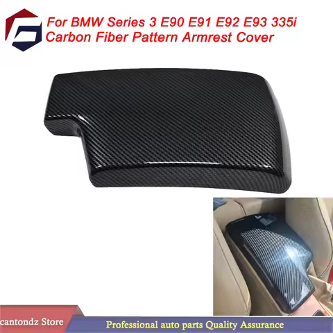 Carbon Fiber Grain Console Box Storage Frame Trim For BMW Series 3 E90 E91 E92 E93 323i 325i 328i 33