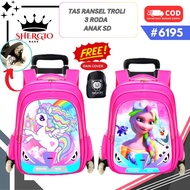 GIOBAGS 3-Wheel Trolley Bag for Elementary School Girls 6195