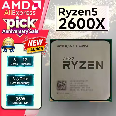 AMD Ryzen 5 2600X R5 2600X AM4 Desktop CPU 6C12T 3.4GHz Base Frequency Multi-thread Gaming Processor