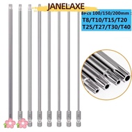 JANELAXE932JN 8PCS Hex Head Allen Wrench Drill Bits Set, 100mm 150mm 200mm 1/4 Inch Torx Screwdriver