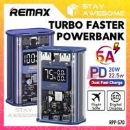 REMAX Mini Pocket Transparent Clear USB Type C Super 22.5W Fast Charging 10000mAh Travel Flight Safe Powerbank SARPP570