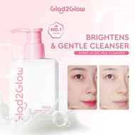 Glad2Glow for Raya Ready Milk Amino Acid Gentle Cleanser Face Wash 80ml pencuci muka skincare Bright