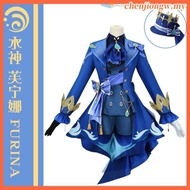 Woikmoe Furina Cosplay Costume Furina Cosplay Outfit Uniform Dress Full Set Halloween Women Costume 