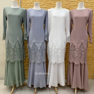 RTW size 36-46 Kurung Moden Lace Fateema / Baju Kurung Hijau / Baju Kurung warna Pink Belacan / Baju