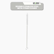 SPARKS Reusable Stainless Steel Metal Straw Brush Cleaner | Flexible Durable Washable Safe and Soft