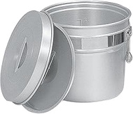 Ooi Metal 248-R Double Food Can with Steps, Silver Anodized Aluminum 3.8 gal (12 L)