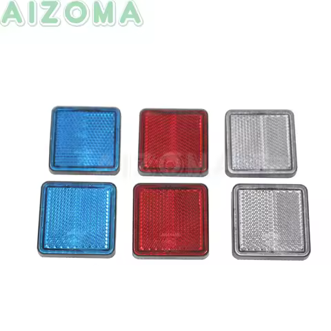2pcs Universal Bolt-on Reflectors 46*46 mm Square Reflector for Motorcycle Dirt Bikes Car Trailers A