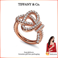 (New) Womens Fashion Rings Rose Gold K series Woven diamond ring Valentines Day holiday gifts