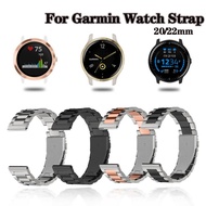 20mm 22mm Metal Strap for Garmin Venu SQ 2 2s Forerunner 245 645 Smart Watch Band Stainless Steel Wristband Bracelet Garmin Vivoactive 3 4 Band