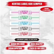 Lemper cake label paper 1 pack contains 100 pieces - Lemper cake label