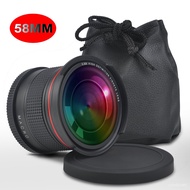 58MM 0.35x Fisheye Canon Wide Angle Lens (w/Macro Portion) for Canon EOS Rebel 70D 77D 80D 90D T8i T7 T7i T6i T6s T6 T5i