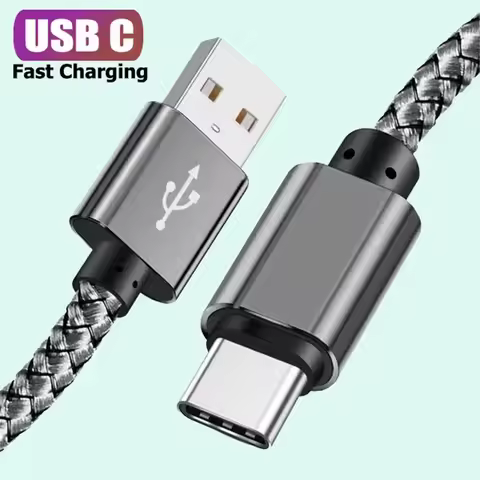 USB A to Type C Charging Cable 2A Fast Charger Nylon Data Cable 1M 2M 3M For Xiaomi Android Huawei S