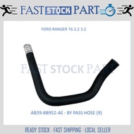 1PC BY PASS HOSE (9) RUBBER - AB39-8B952-AE FORD RANGER T6 2.2CC 3.2CC