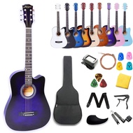 Aryari Acoustic Guitar Purple Acoustic Guitar Beginner Set Student Children Adult Beginner Beginner 