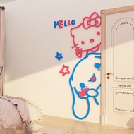 Hiasan Dinding Bilik Kanak-kanak Cinnamoroll Lukisan Kertas Gadis Bilik Tidur Hello Kitty Sanrio Pri