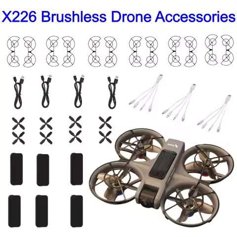 X226 Drone Accessories Battery 3.7V 1800mAh Propeller USB Line 4-in-1 Line Framework Spare Parts For