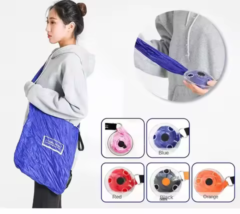 Foldable Retractable Supermarket Shopping Storage Bag Environmentally Friendly Reusable Pouch Ultra-