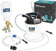 FIRSTINFO A1152KUS Patented 1.8 Liter Vacuum Brake Bleeder Extractor with Refilling Bottle Kit Includes 4.9 ft Long Silicone Bleeding Hose with One-Way Check Valve + Oil Stopper Valve