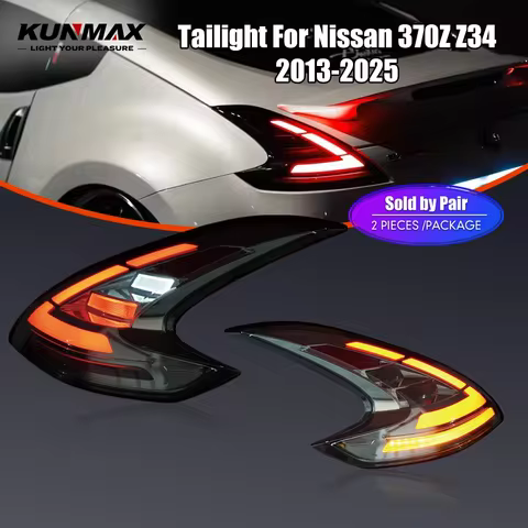 Pair Of LED Tail Lights For Nissan 370Z Z34 2013-25 DRL Reverse Brake Turning Signal Plug And Play C