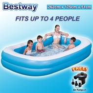 Bestway 54006 2 Rings Inflatable Swimming Pool Kids Kolam Mandi Besar Murah Big Size Kolam Renang Ko