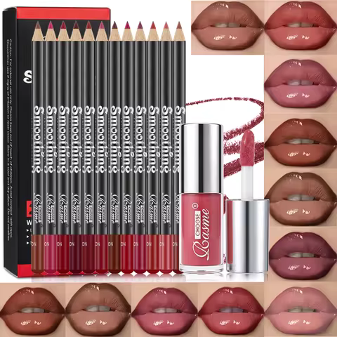 CHOOSE RASME Viral TRUE LIPS Makeup Lip Liner & Gloss Combo - 12 Shades, Waterproof, Long-Lasting, N