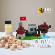 Hanoi City Wooden Model DIY KIT (Hanoi Diorama DIY)