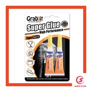 [PROMOSI] Grabbit Super Glue V-Tech 3gm Twin Pack (3 Second Glue) 5.0