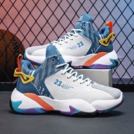 Blue ball shoes/Blue ball shoes High-Top shoes Men Four Seasons Basketball shoes Trendy Student Runn