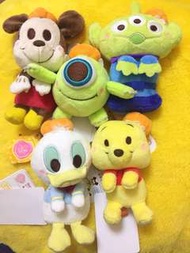 一套5隻 萬聖節 米奇 pooh 大眼仔 唐老鴨 三眼仔杯緣子