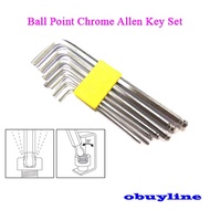 7PCS / 9PCS Chrome Long Type Ball Point Allen Key Set Hexagon head Allen key set (MM size)