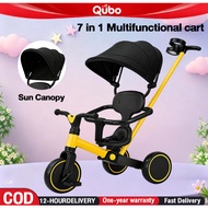 Bicycles Kids 1-6Year Kids Bike Stroller Baby with Push Handle Canopy Toys Tricycle basikal Ride-ons