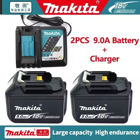💯 Original Makita 18v Battery Bl1890 BL1850 Bl1860 Bl1860 Bl1830 Bl1815 Bl1840 LXT400 9.0Ah for Maki