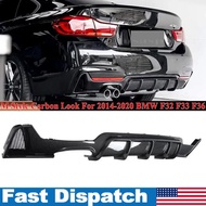 For 14-20 BMW F32 F33 F36 Carbon Fiber Color M Sport Rear Diffuser Lip 2014-2018