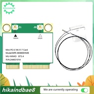 [hIkAi] WiFi 7 Mini-Pcie Adapter BE200 8774M Tri-Band 2.4G/5G/6Ghz Wireless Network WiFi Card for Wi