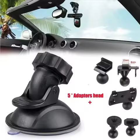 Car Suction Cup For Dash Cam Holder With 5 Types Adapter Car Windshield Rotating Mount For Driving D