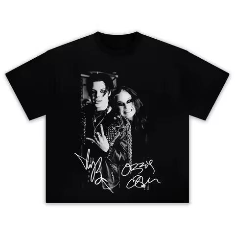 YUNGBLUD & Ozzy Osbourne graphics 100%Cotton Tshirt unisex 2026 summer fashion Retro style Short Sle