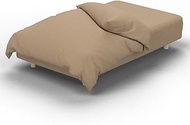 Offtime AJ029KSDL Duvet Cover, Linen-Like Fabric, Brown, Semi-Double 66.9 x 82.7 inches (170 x 210 c