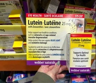 🇨🇦加拿大直送Webber Naturals-特強護眼葉黃素Lutein 精華 (25 毫克) 175 粒軟膠囊