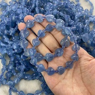 Natural Aquamarine Heart Bracelet Devil Blue Aquamarine Carved Bracelet Brave Stone Aquamarine 3IHP