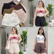 【现货】TALENT Big Size Thailand High Waist Short Pants(Free Size XL-3XL 32-40Inch)大码西装高腰裤裙