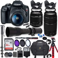 Canon EOS Rebel T7 DSLR with 18-55mm is II Lens Bundle + Canon EF 75-300mm III Lens & 420-800mm Tele